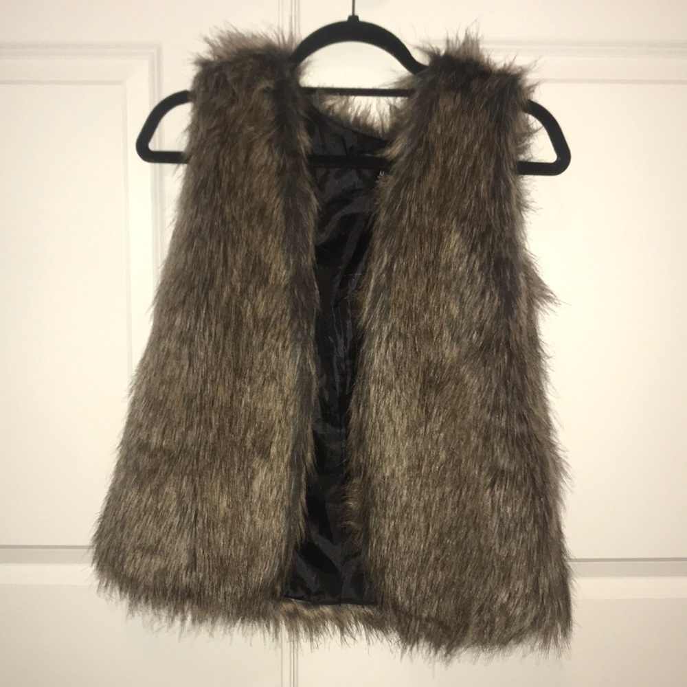 Faux fur vest